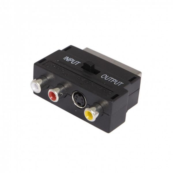 Адаптер питания для ноутбука Buro BSP005 Scart(m) In/Out-S-video(f)+3xRCA(f) черный