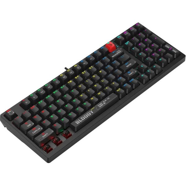 Клавиатура проводная A4Tech Bloody S98 USB, механическая, черный, [s98 black]