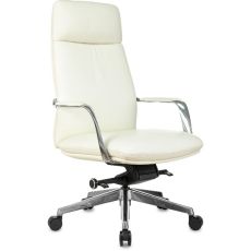 Кресло руководителя Бюрократ _Vega [_vega/white] на колесиках, кожа, белый
